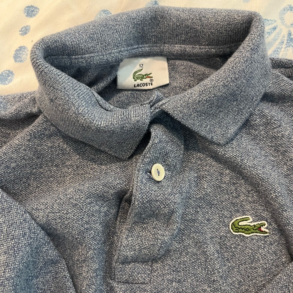 Lacoste Heathered Blue Polo Shirt